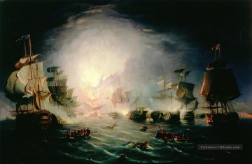 Thomas Serres cercle de la Bataille du Nil 1798 Batailles navales Peinture à l'huile